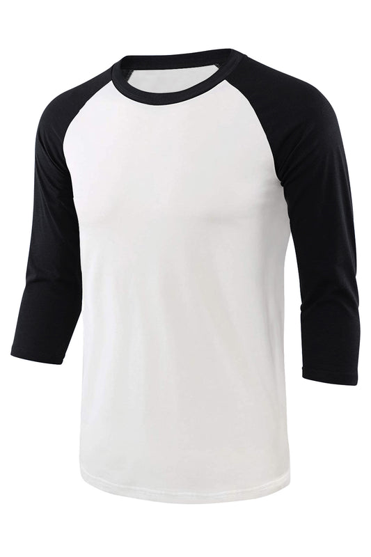 PLUS Mens 3/4 Sleeve Baseball Shirts